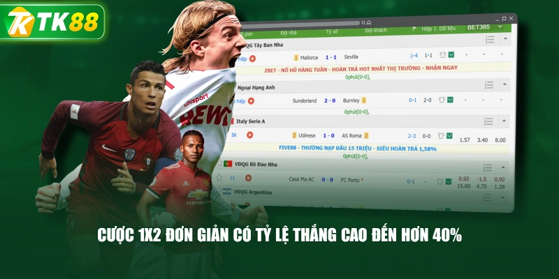 Cược 1x2 Đơn Giản Có Tỷ Lệ Thắng Cao Đến Hơn 40%