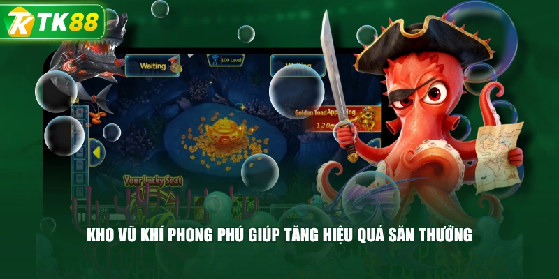 Kho vũ khí phong phú giúp tăng hiệu quả săn thưởng 